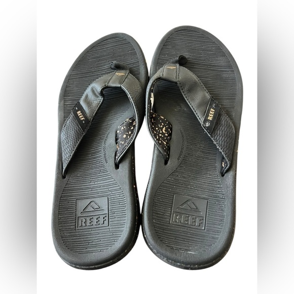 Reef Men’s Santa Ana Sandals in Bold Black in size 9 main image 6